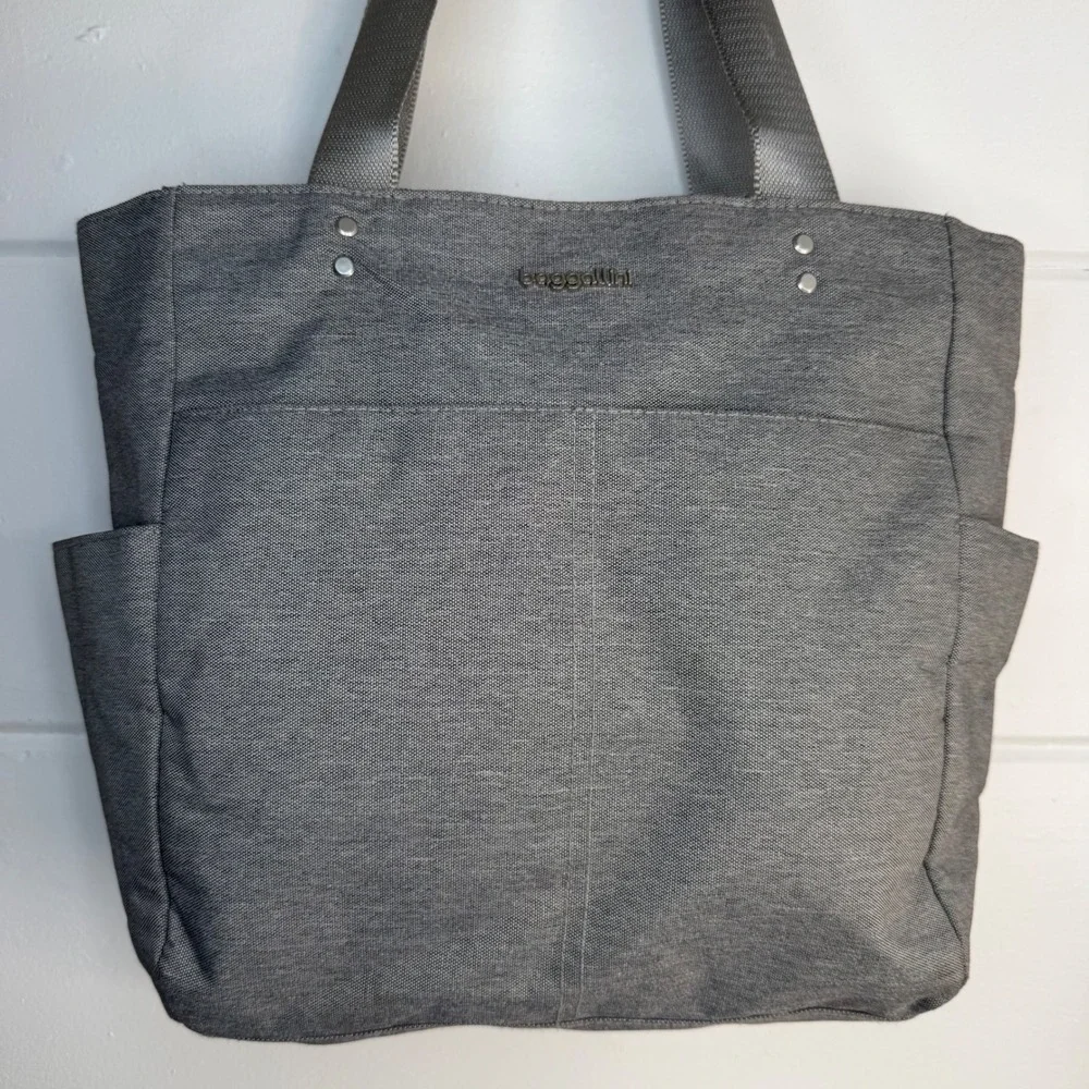 Baggallini Carryall Daily Tote Gray Travel‎ Bag